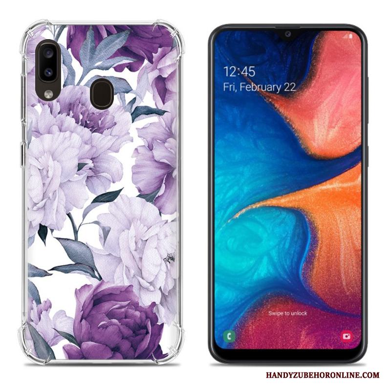 Samsung Galaxy A20e Fallskydd Skal Telefon Mjuk Kreativa Färg Net Red