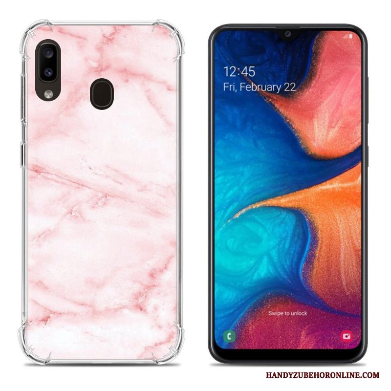 Samsung Galaxy A20e Fallskydd Skal Telefon Mjuk Kreativa Färg Net Red