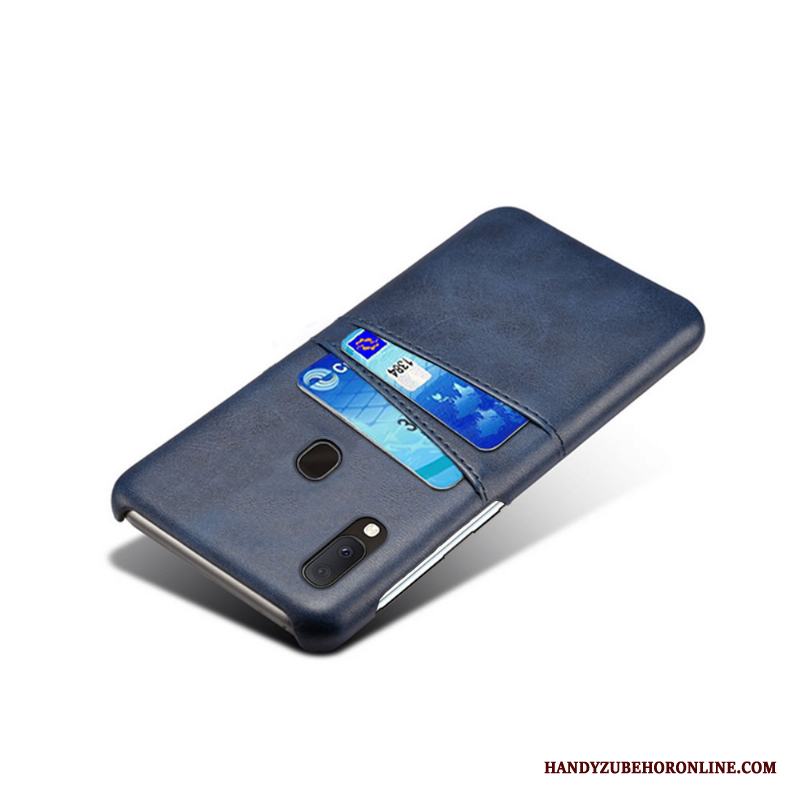 Samsung Galaxy A20e Skal Kvalitet Grå Mobil Telefon Fallskydd Stjärna Läderfodral Business