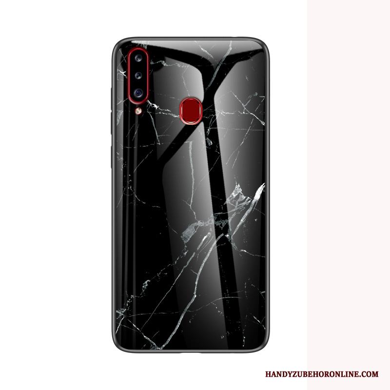 Samsung Galaxy A20s Glas Fallskydd Röd Stjärna All Inclusive Skal Telefon Fodral