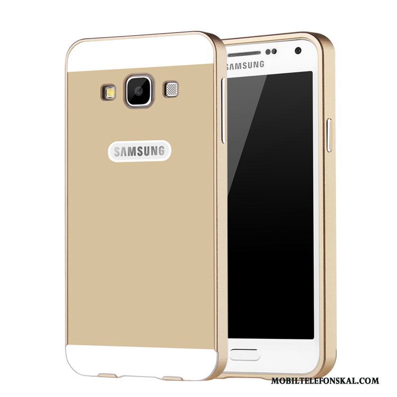 Samsung Galaxy A3 2015 Guld Bakre Omslag Skydd Mobil Telefon Skal Fodral Metall