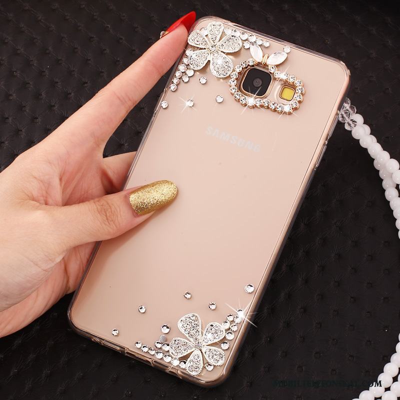 Samsung Galaxy A3 2016 Skydd Mjuk Silikon Rosa Guld Fallskydd Skal Telefon Fodral