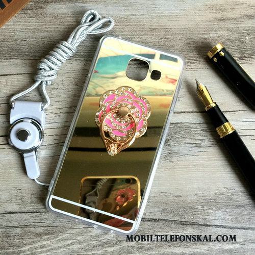 Samsung Galaxy A3 2016 Support Rosa Guld Hängsmycken Skal Telefon Silikon Skydd Fallskydd