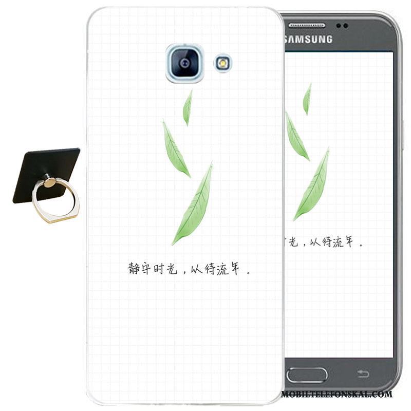 Samsung Galaxy A3 2017 Mobil Telefon Skydd Vit Skal Lättnad Stjärna Tecknat