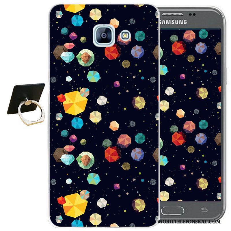 Samsung Galaxy A3 2017 Mobil Telefon Skydd Vit Skal Lättnad Stjärna Tecknat