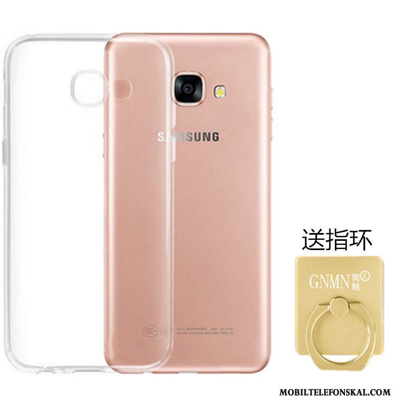 Samsung Galaxy A3 2017 Transparent Stjärna Vit Fodral Skal Telefon Silikon Skydd