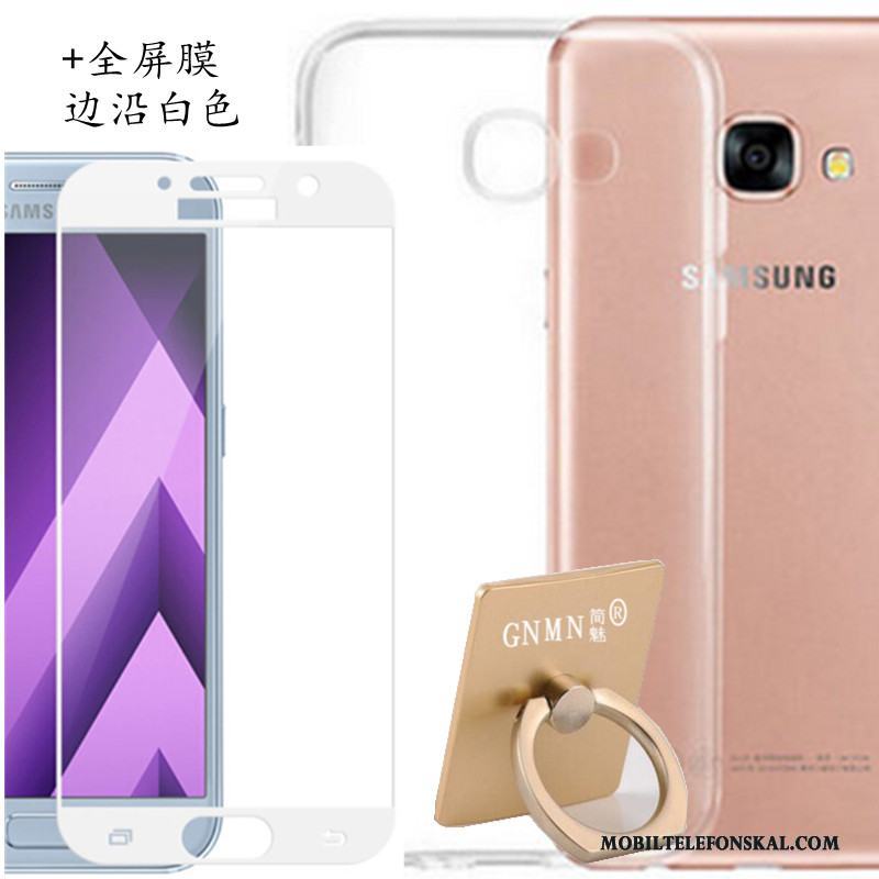 Samsung Galaxy A3 2017 Transparent Stjärna Vit Fodral Skal Telefon Silikon Skydd