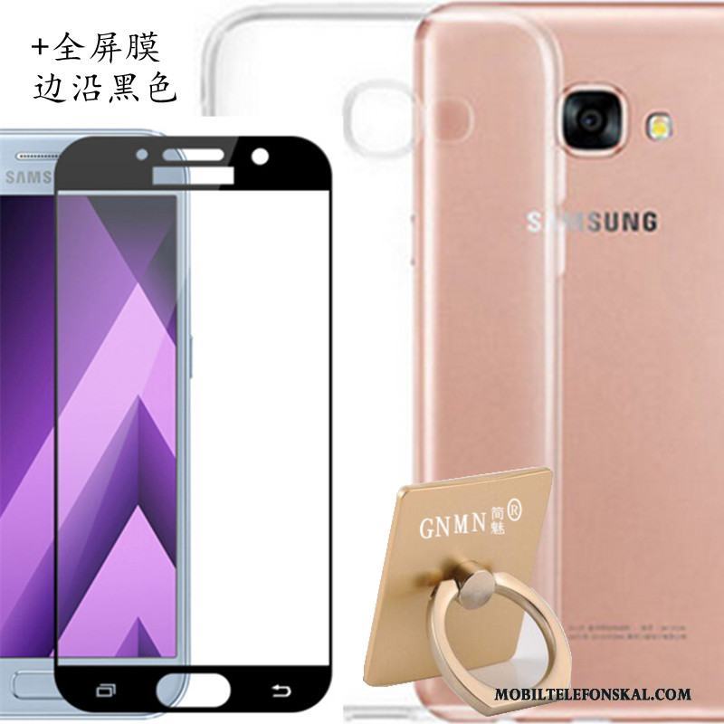 Samsung Galaxy A3 2017 Transparent Stjärna Vit Fodral Skal Telefon Silikon Skydd