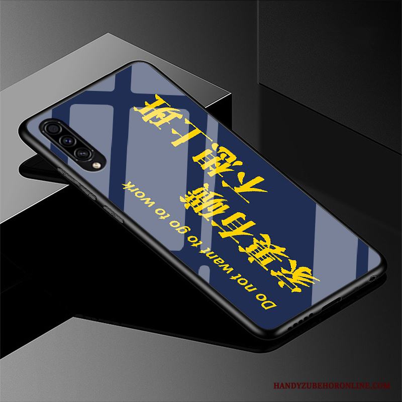 Samsung Galaxy A30s All Inclusive Par Skal Telefon Spegel Fodral Vit Glas