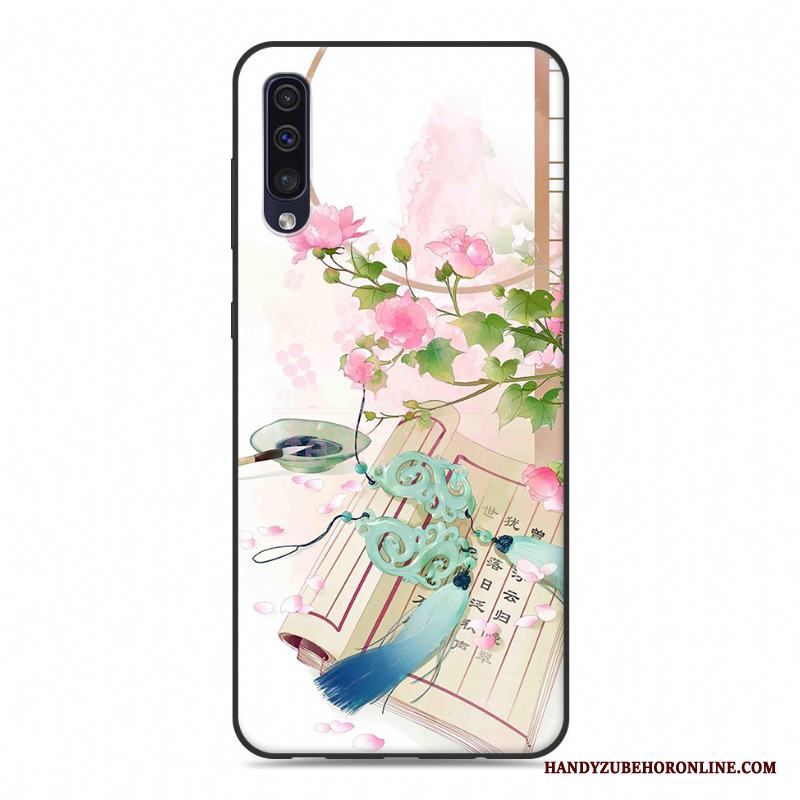 Samsung Galaxy A30s Kinesisk Stil Kreativa Skydd Personlighet Vit Fodral Skal Telefon