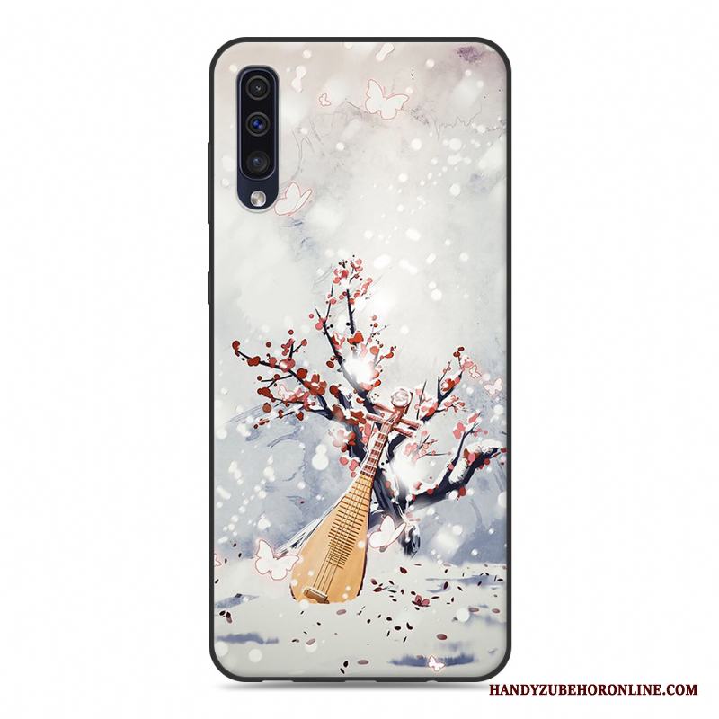 Samsung Galaxy A30s Kinesisk Stil Kreativa Skydd Personlighet Vit Fodral Skal Telefon