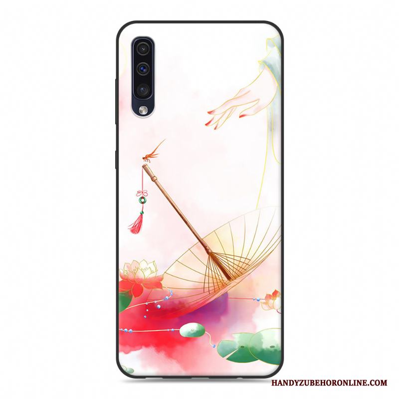 Samsung Galaxy A30s Kinesisk Stil Kreativa Skydd Personlighet Vit Fodral Skal Telefon