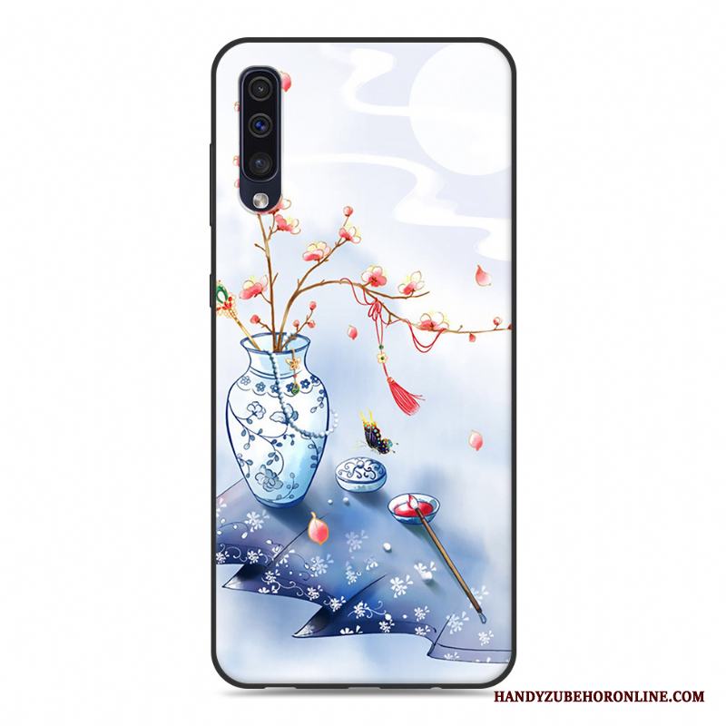 Samsung Galaxy A30s Kinesisk Stil Kreativa Skydd Personlighet Vit Fodral Skal Telefon