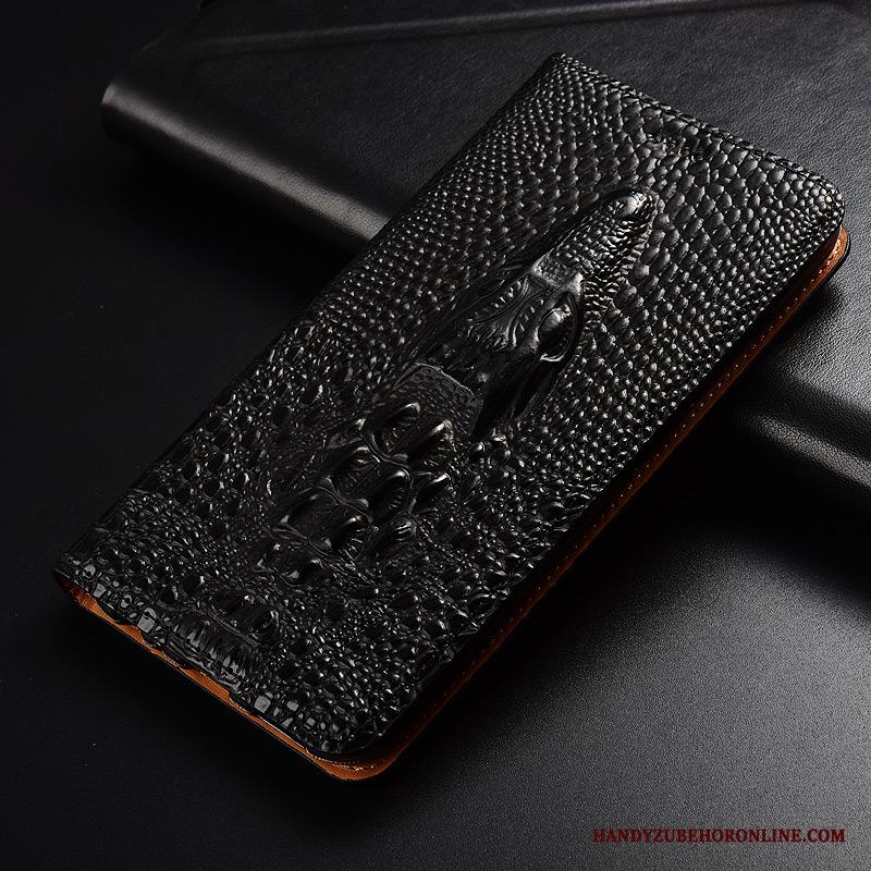 Samsung Galaxy A40 Kinesisk Drake Mobil Telefon Universell Fallskydd Skal Telefon Äkta Läder Läderfodral