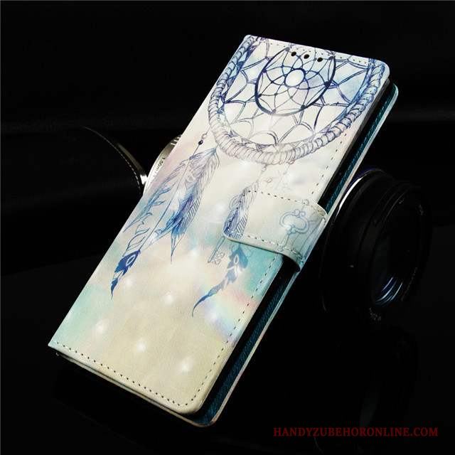 Samsung Galaxy A41 Målade Skydd Blå Silikon Skal Täcka Fodral