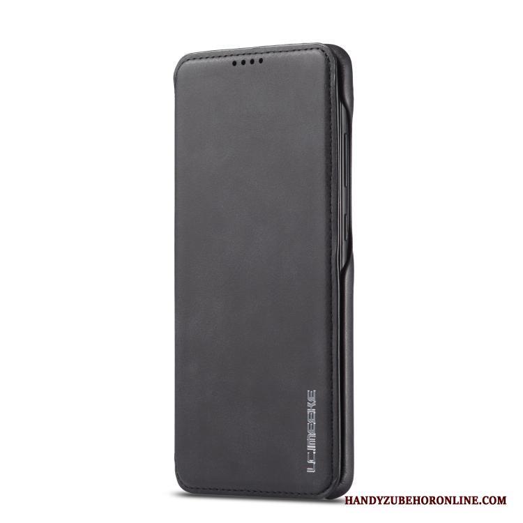 Samsung Galaxy A41 Skal Magnetic Fallskydd Stjärna Läderfodral Telefon Äkta Läder