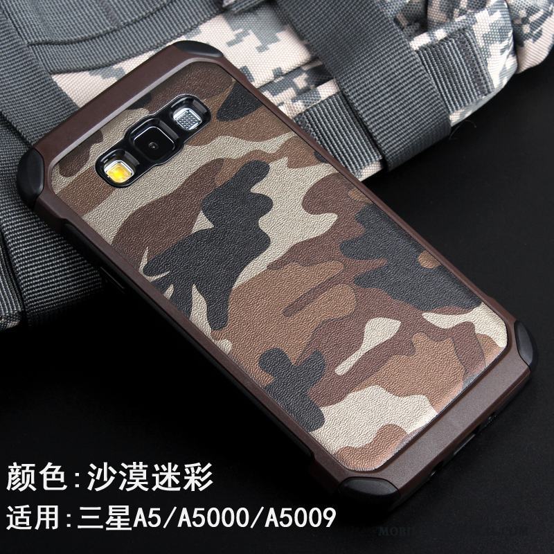 Samsung Galaxy A5 2015 Fodral Skydd Trend Skal Kamouflage Blå Kreativa
