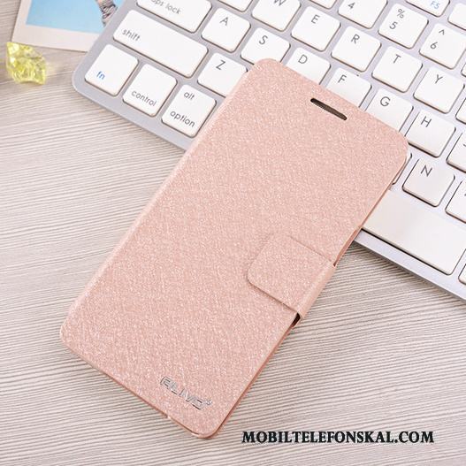 Samsung Galaxy A5 2015 Läderfodral Stjärna Rosa Guld Skydd Skal Telefon Clamshell Mobil Telefon