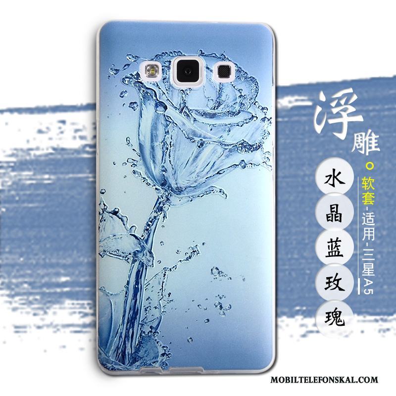 Samsung Galaxy A5 2015 Rosa Mjuk Fodral Lättnad Vacker Skal Tecknat