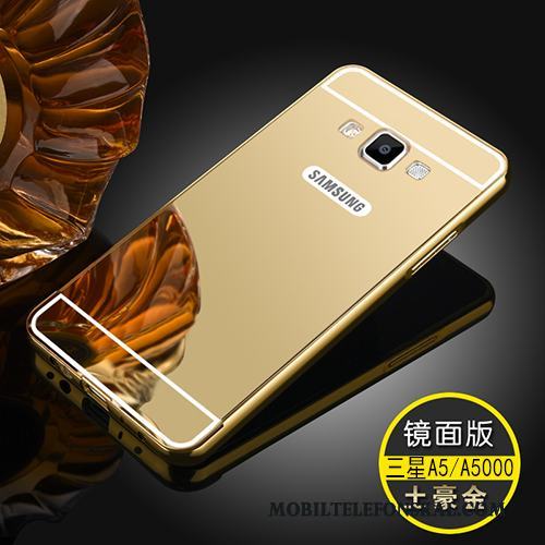 Samsung Galaxy A5 2015 Skal Metall Fodral All Inclusive Silver Bakre Omslag Stjärna Frame