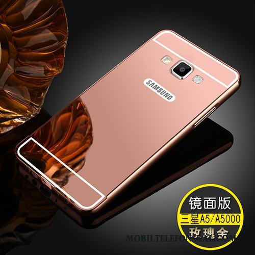 Samsung Galaxy A5 2015 Skal Metall Fodral All Inclusive Silver Bakre Omslag Stjärna Frame