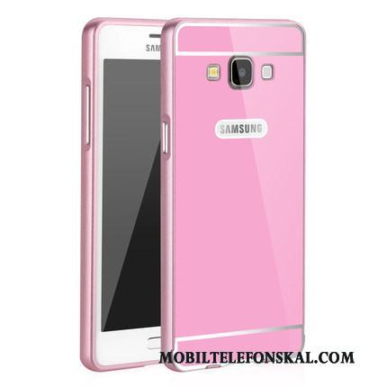 Samsung Galaxy A5 2015 Skal Stjärna Frame Bakre Omslag Fallskydd Fodral Svart Metall