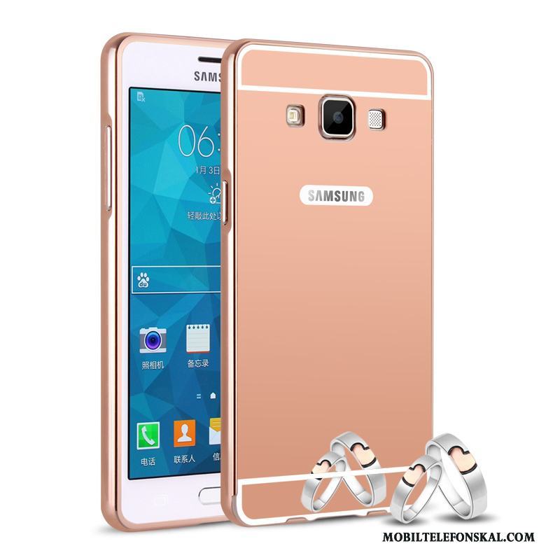 Samsung Galaxy A5 2015 Skal Stjärna Frame Bakre Omslag Fallskydd Fodral Svart Metall