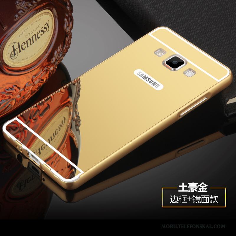 Samsung Galaxy A5 2015 Skal Stjärna Frame Bakre Omslag Fallskydd Fodral Svart Metall