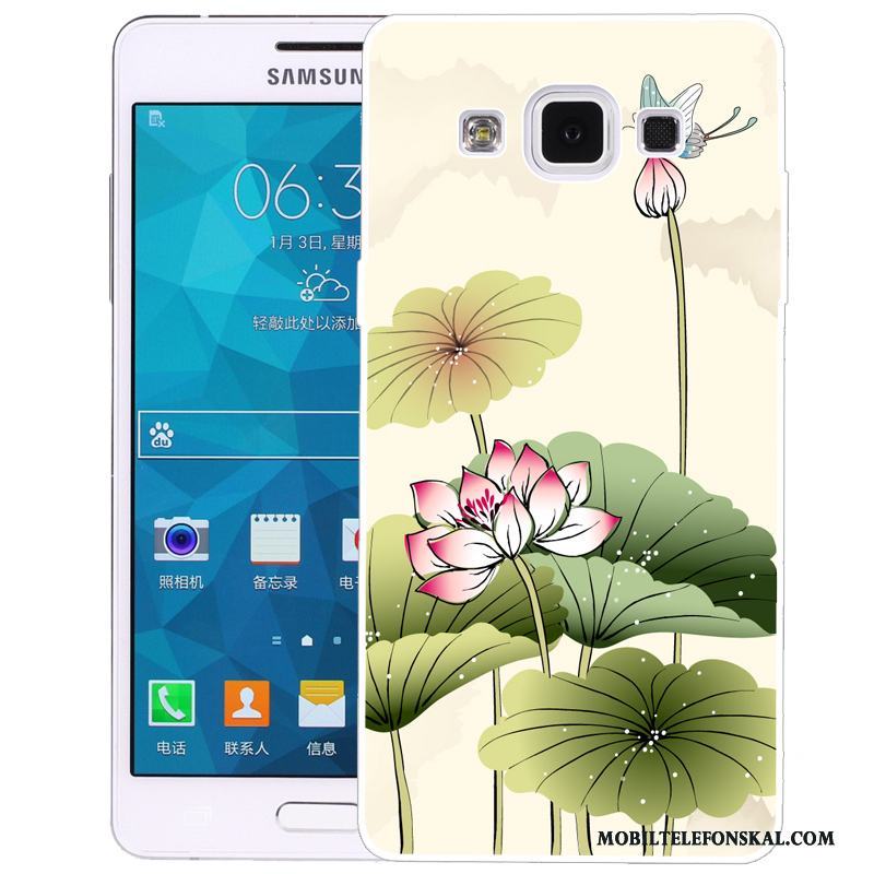 Samsung Galaxy A5 2015 Skydd Rosa Mobil Telefon Skal Mjuk Stjärna Fodral