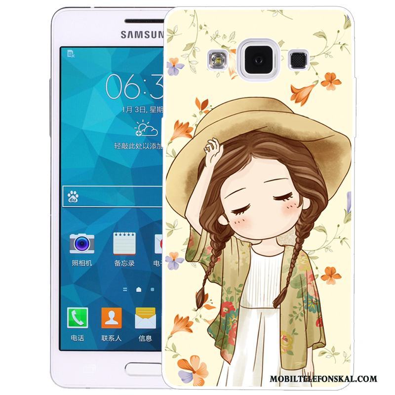 Samsung Galaxy A5 2015 Skydd Rosa Mobil Telefon Skal Mjuk Stjärna Fodral