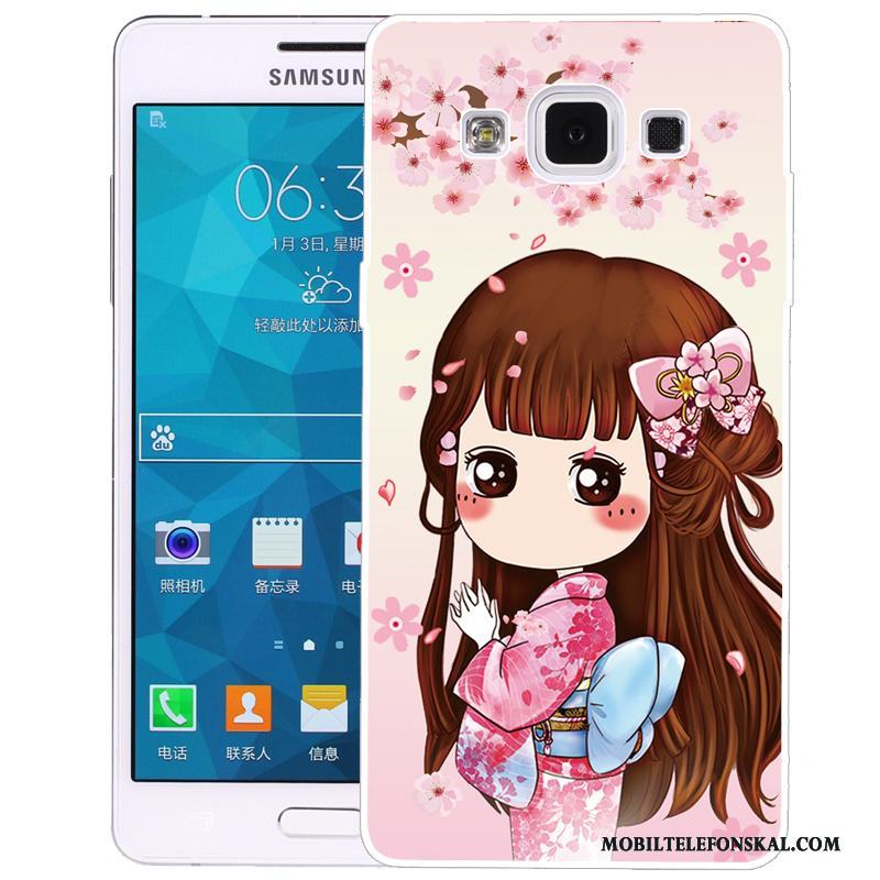 Samsung Galaxy A5 2015 Skydd Rosa Mobil Telefon Skal Mjuk Stjärna Fodral