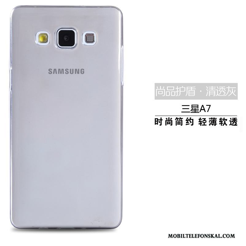 Samsung Galaxy A5 2015 Skydd Skal Telefon Transparent Mjuk Rosa Silikon Stjärna