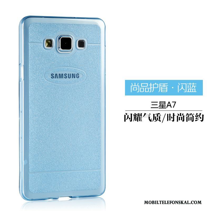 Samsung Galaxy A5 2015 Skydd Skal Telefon Transparent Mjuk Rosa Silikon Stjärna