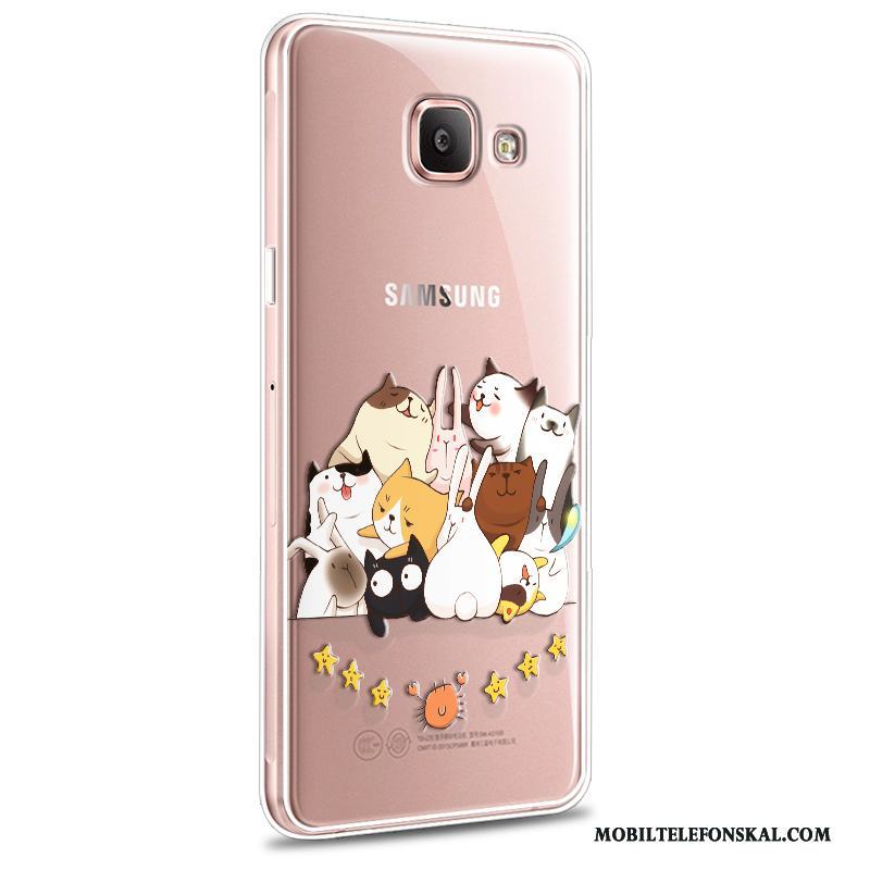 Samsung Galaxy A5 2016 Fodral Rosa Mjuk Skal Fallskydd Silikon Blommor