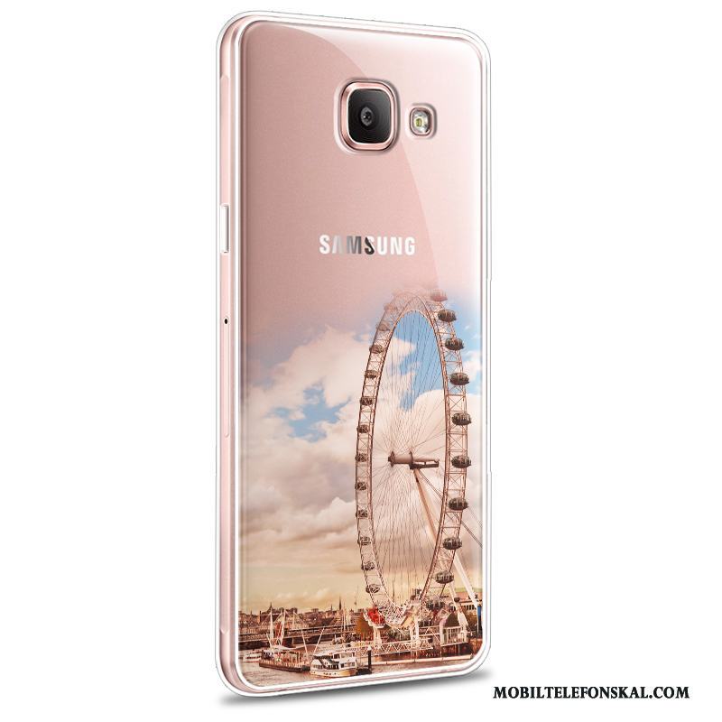 Samsung Galaxy A5 2016 Fodral Rosa Mjuk Skal Fallskydd Silikon Blommor