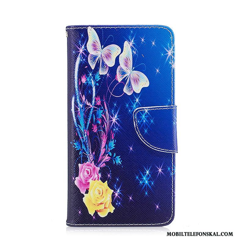 Samsung Galaxy A5 2016 Läderfodral Skydd Stjärna Purpur Målade Täcka Skal Telefon