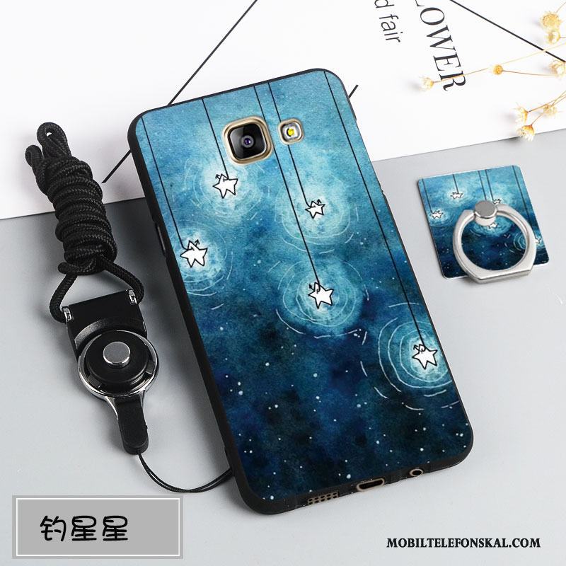 Samsung Galaxy A5 2016 Mobil Telefon Stjärna Fodral Purpur Silikon Skal Fallskydd