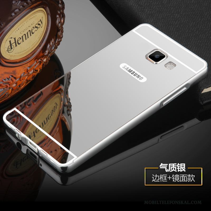 Samsung Galaxy A5 2016 Skal Metall Skydd Fallskydd Silver Frame Spegel