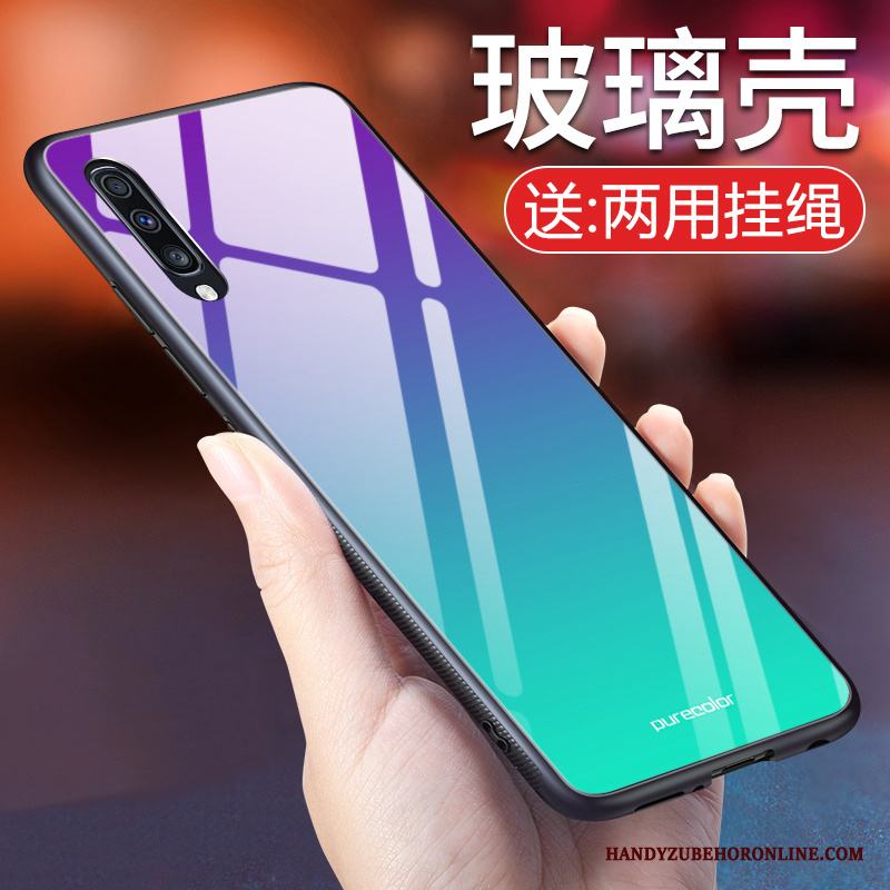 Samsung Galaxy A50 Fallskydd Gradient Mjuk Skal Telefon Enkel Kreativa Glas