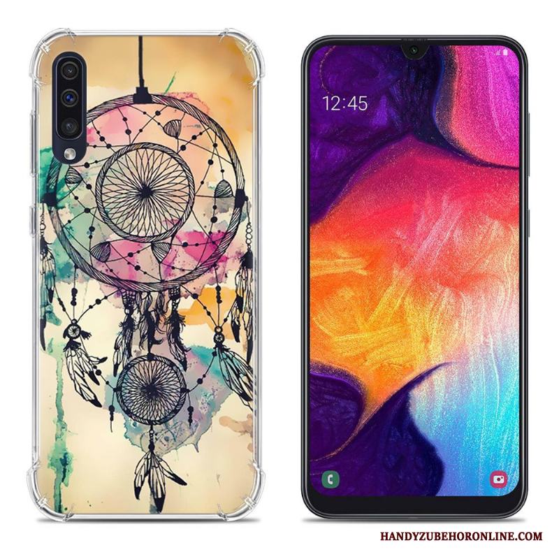 Samsung Galaxy A50 Mobil Telefon Fallskydd Rosa Fodral Målade Kreativa Skal