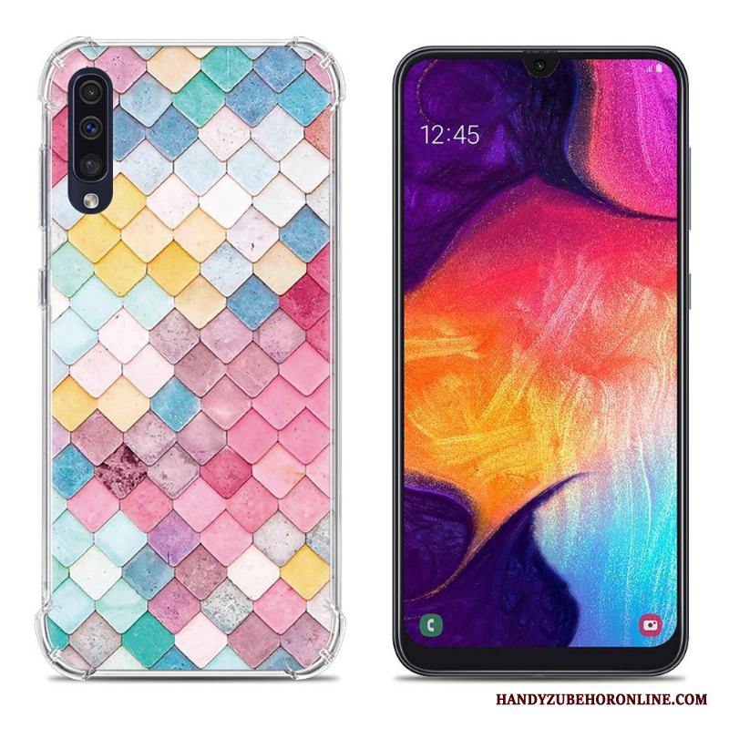 Samsung Galaxy A50 Mobil Telefon Fallskydd Rosa Fodral Målade Kreativa Skal