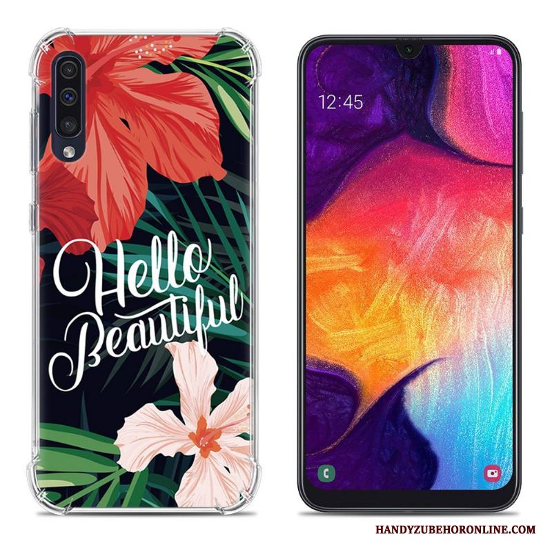 Samsung Galaxy A50 Mobil Telefon Fallskydd Rosa Fodral Målade Kreativa Skal