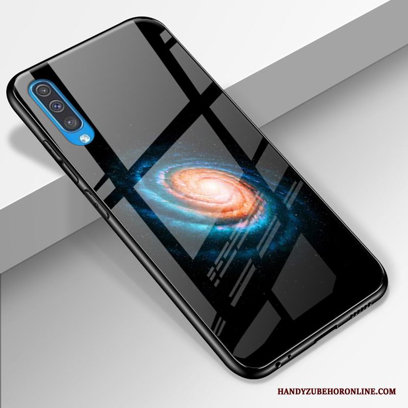 Samsung Galaxy A50 Silikon Trend Varumärke All Inclusive Skydd Blå Skal Telefon Fodral