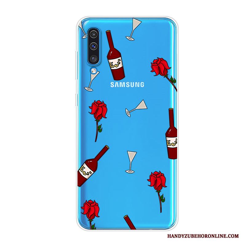 Samsung Galaxy A50 Skal Mobil Telefon Fallskydd Silikon Svart All Inclusive Fodral Stjärna