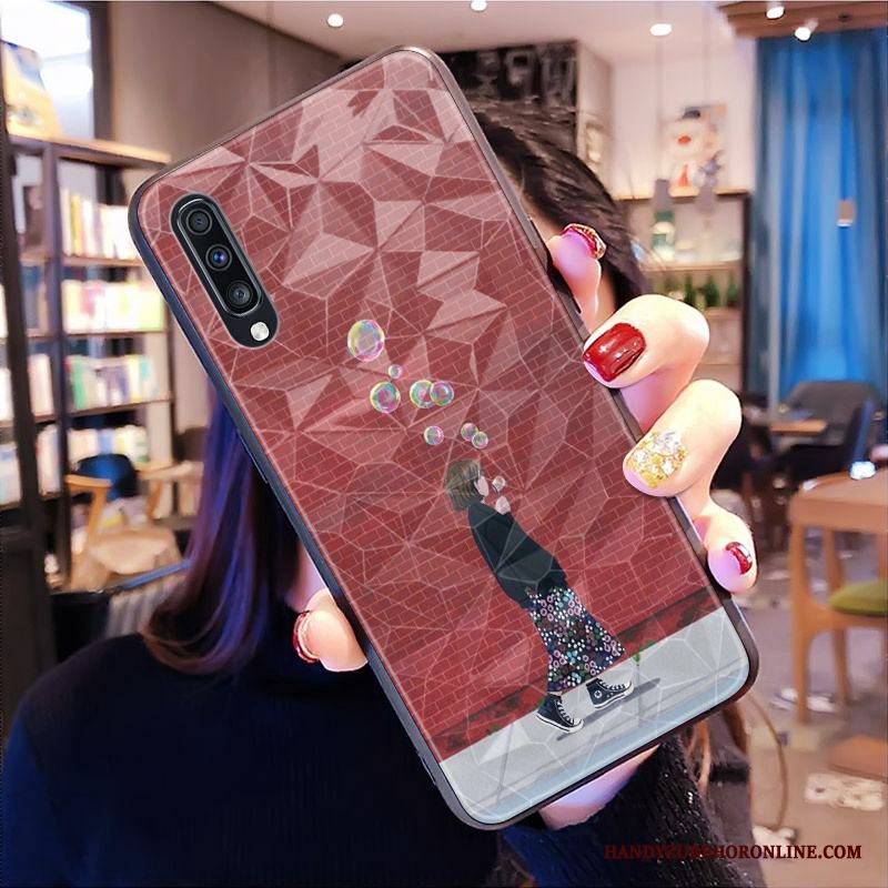 Samsung Galaxy A50s Diamantform Skal Telefon Kyla Liten Gul Net Red Stjärna