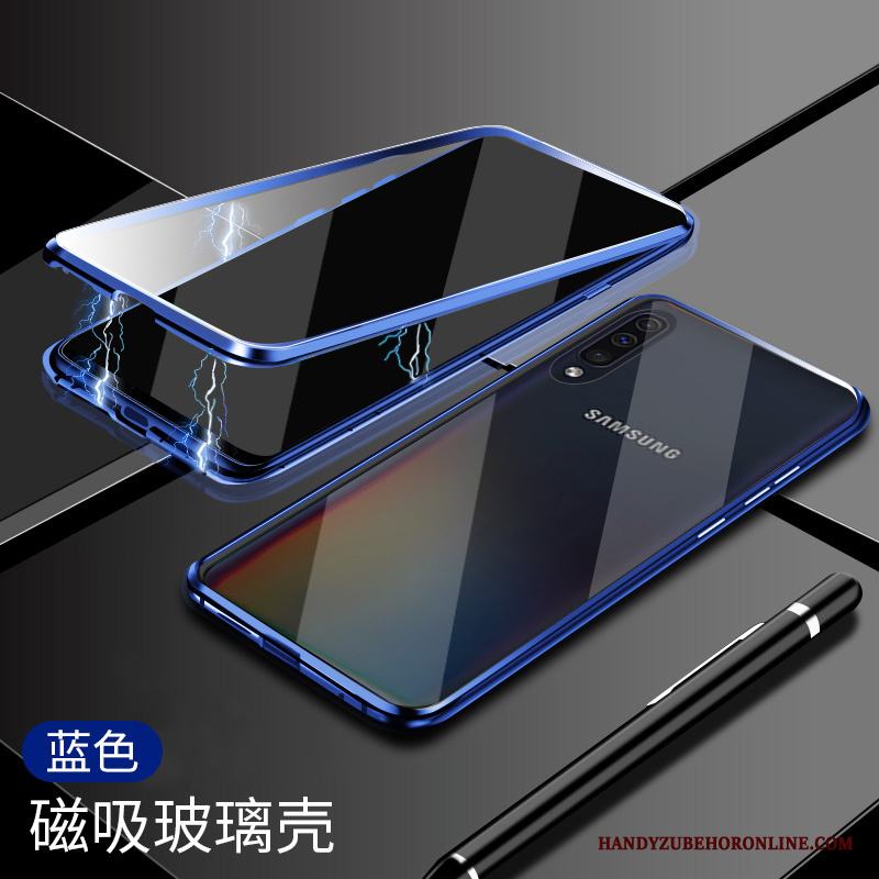 Samsung Galaxy A50s Skal Telefon Blå Magnetic Reversibel Stjärna Fodral All Inclusive