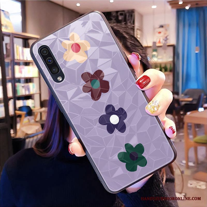 Samsung Galaxy A50s Skal Telefon Mönster Blommor Silikon Kyla Fallskydd Diamantform