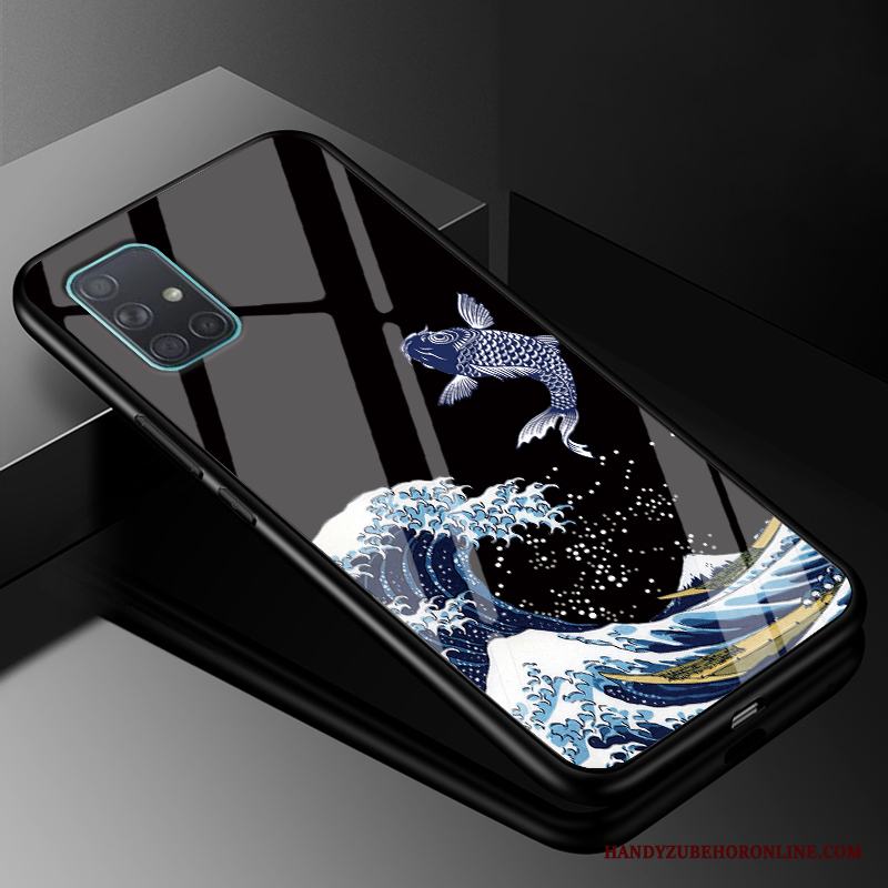 Samsung Galaxy A51 Fallskydd Mjuk All Inclusive Skal Telefon Fodral Glas Stjärna