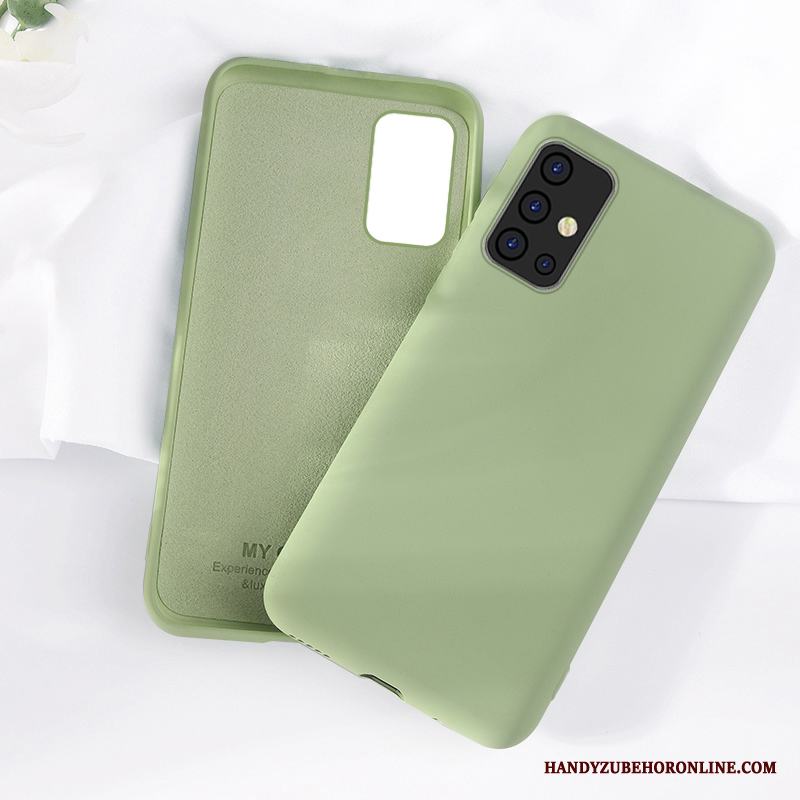 Samsung Galaxy A51 Fallskydd Ny Enkel Grön Skal Telefon Härdning Mjuk