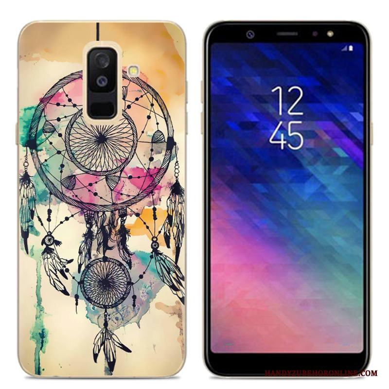 Samsung Galaxy A6+ Mjuk Blå Stjärna Skal Telefon Kreativa Fodral